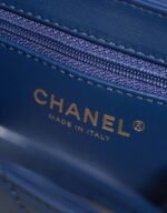 Chanel Kelly Medium Bag in Vintage Calfskin Leather, Dark Blue - Image 7