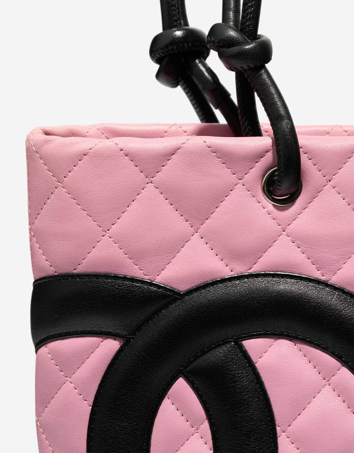 Chanel Cambon Tote Bag Small Lamb Pink / Black - Image 7