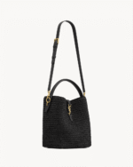 Saint Laurent le 37 in woven raffia and vegetable-tanned leather - Image 2