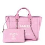 Chanel Mixed Fibers Deauville Tote Pink - Image 2