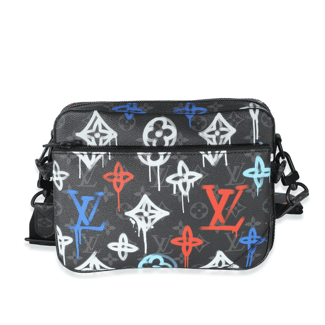 6c4a4aced98a0c492f4e797d7ec08f8e_0 Louis Vuitton Monogram Eclipse Graffiti Trio Messenger - Image 1