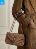 SAINT LAURENT Loulou quilted suede shoulder bag - Image 6