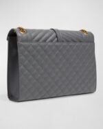 Saint Laurent Envelope Triquilt Large YSL Shoulder Bag in Grained Leather - Image 3