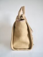 CHANEL Deauville Tote Small Beige Canvas - Image 6
