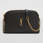 Saint Laurent Gaby Mini YSL Crossbody Bag in Quilted Leather