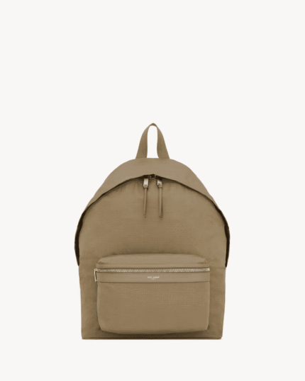 Saint Laurent CITY backpack in nylon ripstop and leather