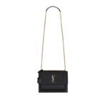 Saint Laurent SUNSET MEDIUM BARK TEXTURED EMBOSSED HANDBAG