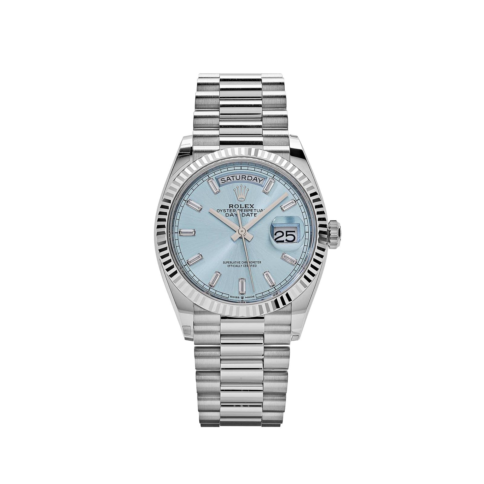 BMqyY5wy-rolex-day-date-128236-platinum-ice-blue-baguette-dial-rolex-43627517608180 Rolex Day-Date 36 128236 Platinum Ice Blue Baguette Dial - Image 1