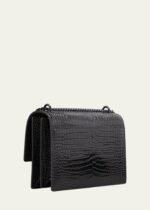 SAINT LAURENT Sunset Medium YSL Crossbody Bag in Croc-Emboassed Leather - Image 3