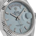 Rolex Day-Date 36 128236 Platinum Ice Blue Baguette Dial - Image 5