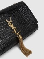 Saint Laurent Medium Kate Tassel Chain Bag In Black Crocodile Em - Image 5