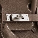 Hermès Birkin 25 Togo Etoupe Palladium Hardware Retourne - Image 7