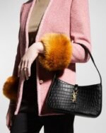 Saint Laurent Le 5 A 7 YSL Shoulder Bag in Croc-Embossed Leather - Image 5