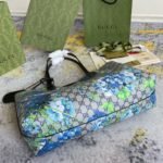 GUCCI Supreme Monogram Blooms Medium Reversible Tote Beige Blue Navy - Image 5