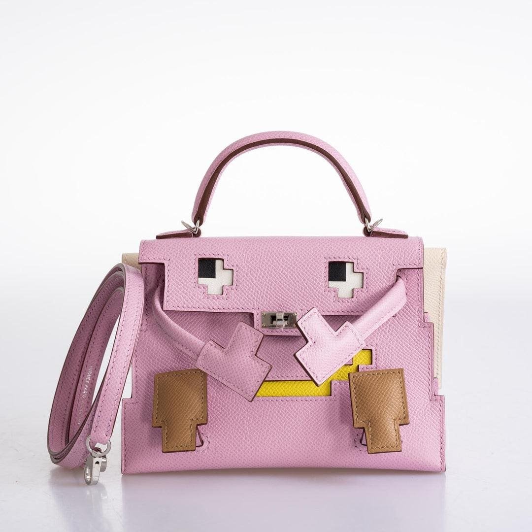 Hermes-Kelly-Doll-Quelle-Idole-Picto-Malva-Chai-Lima-Herrajes-Paladio-en-venta-3 Hermès Kelly Doll Quelle Idole Picto Malva, Chai, Lima Herrajes Paladio - Image 1