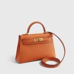 Hermès Kelly Mini Epsom Orange Gold Hardware - Image 2