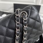 CHANEL CLASSIC HANDBAG Grained Calfskin & Silver Metal - Image 5