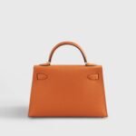 Hermès Kelly Mini Epsom Orange Gold Hardware - Image 3