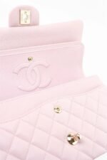 Chanel Medium Classic Double Flap Light Pink Caviar Light Gold Hardware - Image 9