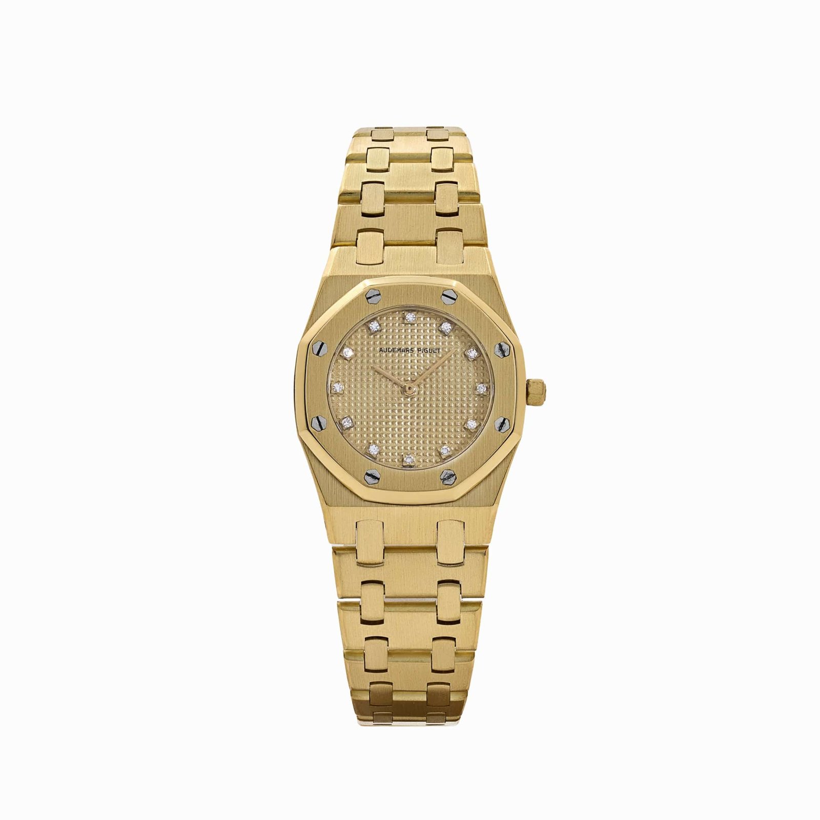 MeowEmNd-audemars-piguet-royal-oak-vintage-ladies-yellow-gold-champagne-diamond-dial-quartz-audemars-piguet-1153963865 Audemars Piguet Royal Oak Vintage ‘Ladies’ Yellow Gold Champagne Diamond Dial Quartz 26mm - Image 1