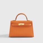 Hermès Kelly Mini Epsom Orange Gold Hardware