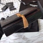 Saint Laurent Medium Kate Tassel Chain Bag In Black Crocodile Em - Image 7