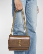 Saint Laurent Sunset Medium YSL Crossbody Bag in Smooth Leather - Image 5