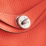 Hermès Lindy 20 Clemence Go Orange Field Palladium Hardware - Image 6