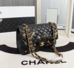 Chanel Lambskin Quilted Medium Rue Cambon Charms Double Flap Black - Image 4