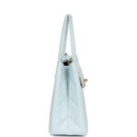 Chanel Small Kelly Shopper Light Blue Shiny Aged Calfskin Brushed Gold Hardware - Image 9