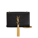Saint Laurent Kate Small Tassel YSL Wallet on Chain in Grained Leather