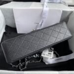 CHANEL CLASSIC HANDBAG Grained Calfskin & Silver Metal - Image 6
