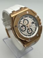 Audemars Piguet Royal Oak Offshore 26408OR.OO.A010CA.01.99 Chronograph Rose Gold White Dial - Image 3