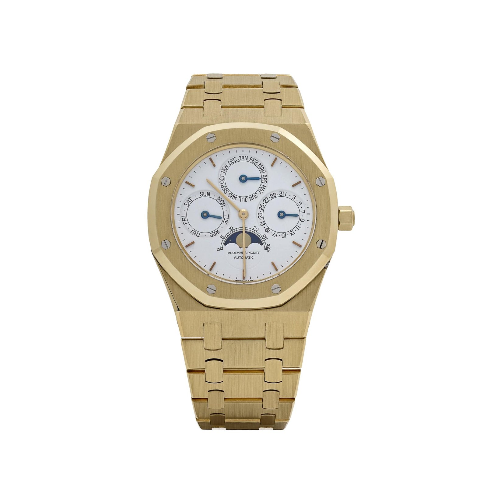 audemars-piguet-royal-oak-perpetual-calendar-25654ba-yellow-gold-white-dial-1989-audemars-piguet-1153680897 Audemars Piguet Royal Oak Perpetual Calendar 25654BA Yellow Gold White Dial - Image 1