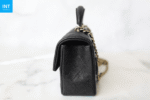 Chanel Top Handle Mini Rectangular, Black Caviar with Matte Gold Hardware - Image 6