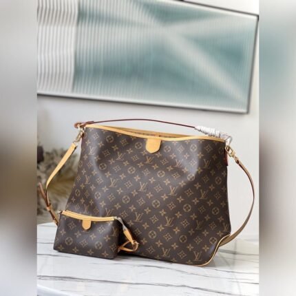 Louis Vuitton M40353 Monogram Canvas Delightful MM Shoulder Bag