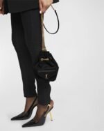 Saint Laurent Joe Mini YSL Bucket Bag with Adjustable Strap in Smooth Leather - Image 3