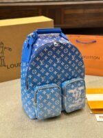 Louis Vuitton Backpack Multipocket Clouds Monogram Blue M45441 - Image 4
