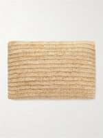 Saint Laurent Cassandre Large Envelope Pouch in Raffia - Image 4