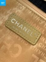 Chanel 25 Tote Bag Navy Blue 48cm Denim Leather - Image 7
