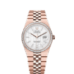 Rolex Land-Dweller 127285TBR Rose Gold Intense White Dial Diamond Bezel
