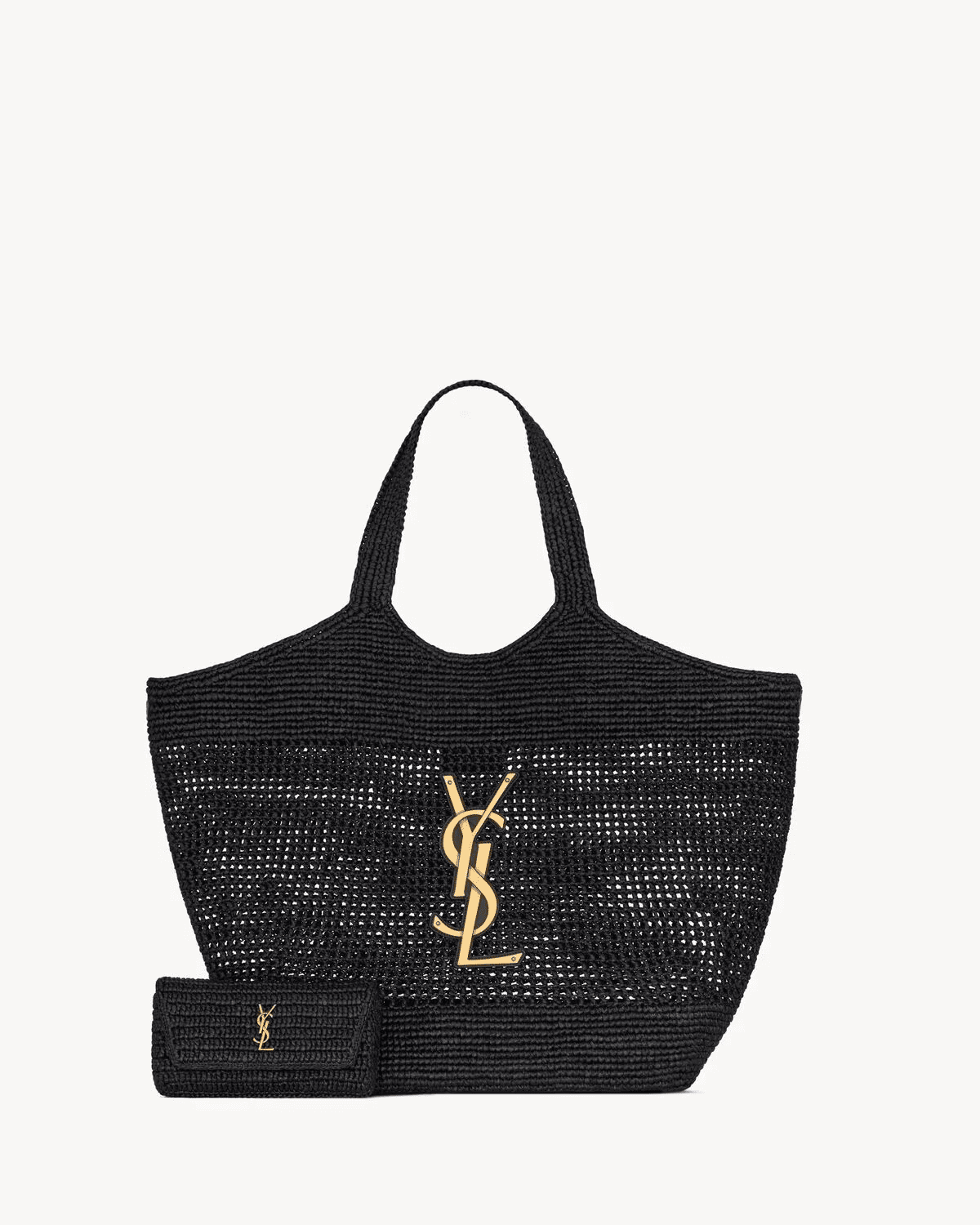 cbf31901f15770348247c3dc517a8077 SAINT LAURENT ICARE IN RAFFIA - Image 1