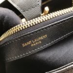Saint Laurent Black Chevron Leather Monogram Chain Cassandre Tote - Image 9