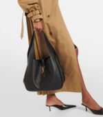 SAINT LAURENT Le 5 À 7 Bea textured-leather tote - Image 4