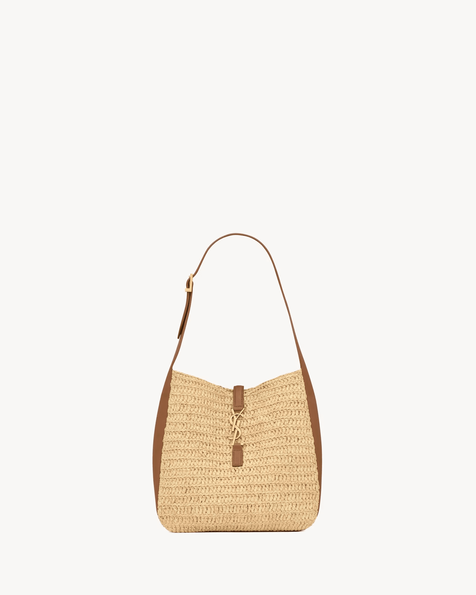 e5e5465976af68e84ac6c08e9e3d6fc8 Saint Laurent le 5 à 7 supple small in raffia and leather - Image 1