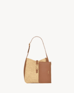 Saint Laurent le 5 à 7 supple small in raffia and leather - Image 3