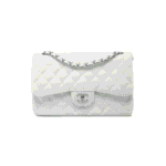 CHANEL Classic Flap Handbag SILVER METAL