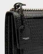 Saint Laurent Sunset Medium In Crocodile Embossed Shiny Leather - Image 6