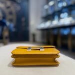 Hermès Jaune Amber and Rose Lipstick Constance 18 Verso Veau Evercolor Palladium Hardware - Image 6