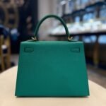 Hermes Vert Jade Kelly 25 Sellier Epsom Gold Hardware - Image 3